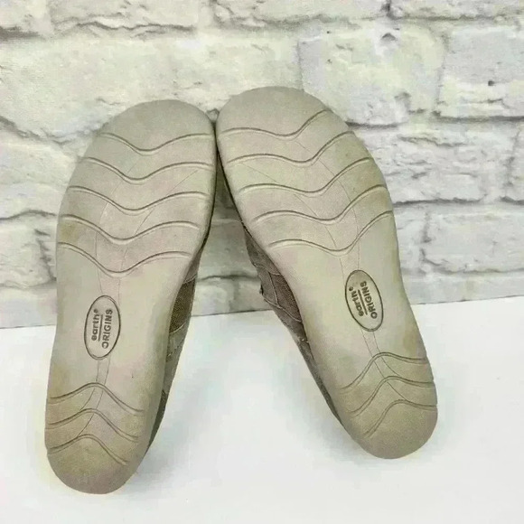 Earth Origins Brown Suede Slip On Mary Jane Loafers Sz 8N - Picture 13 of 13